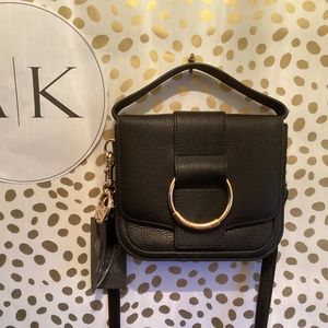 Vince Camuto Black Leather Caia Crossbody Bag